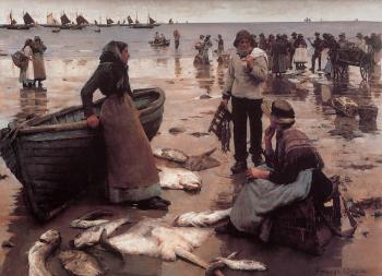 斯坦霍普 亞歷山大 福佈斯 A Fish Sale on a Cornish Beach 斯坦霍普 亞歷山大 福佈斯 A Fish Sale on a Cornish Beach